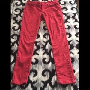 First Kiss Red Skinny Jeans